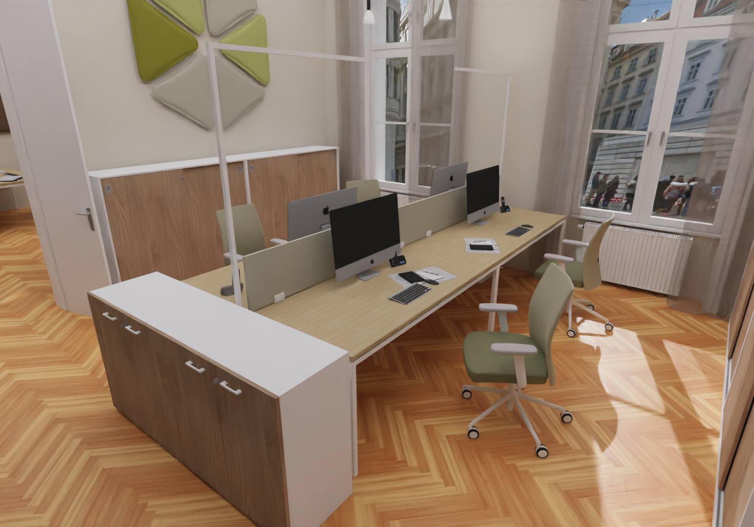 3D Visualisierung Bürokonzept 1010 Wien