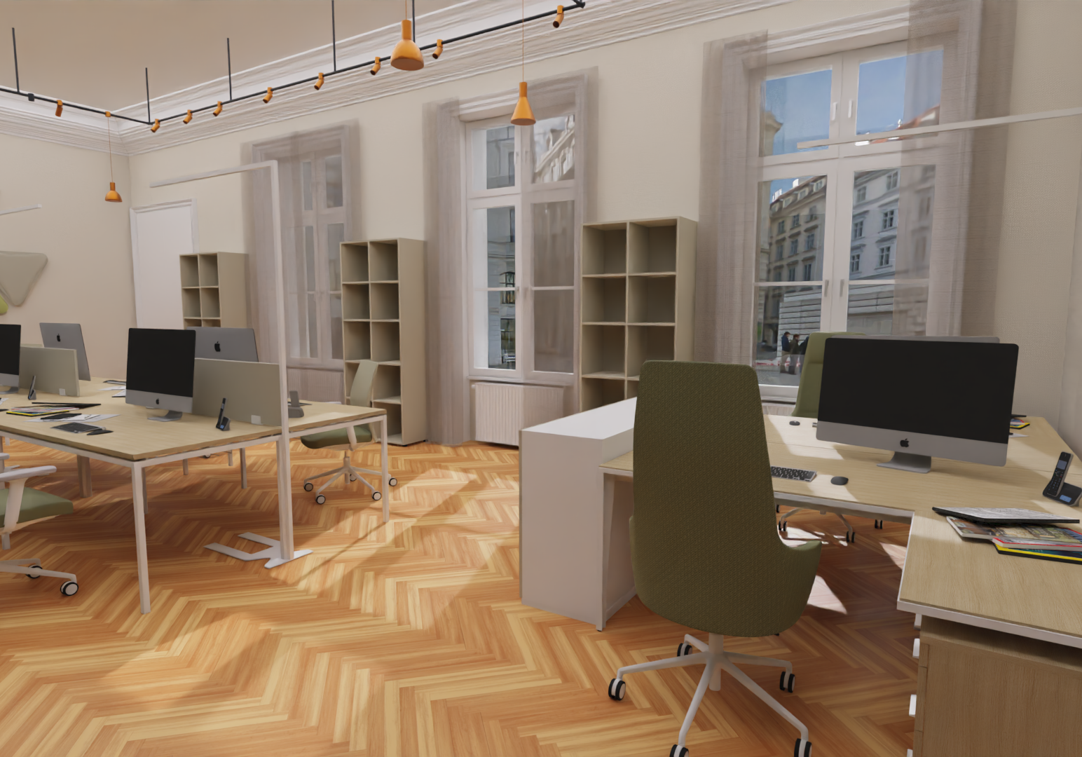 3D Visualisierung Bürokonzept 1010 Wien