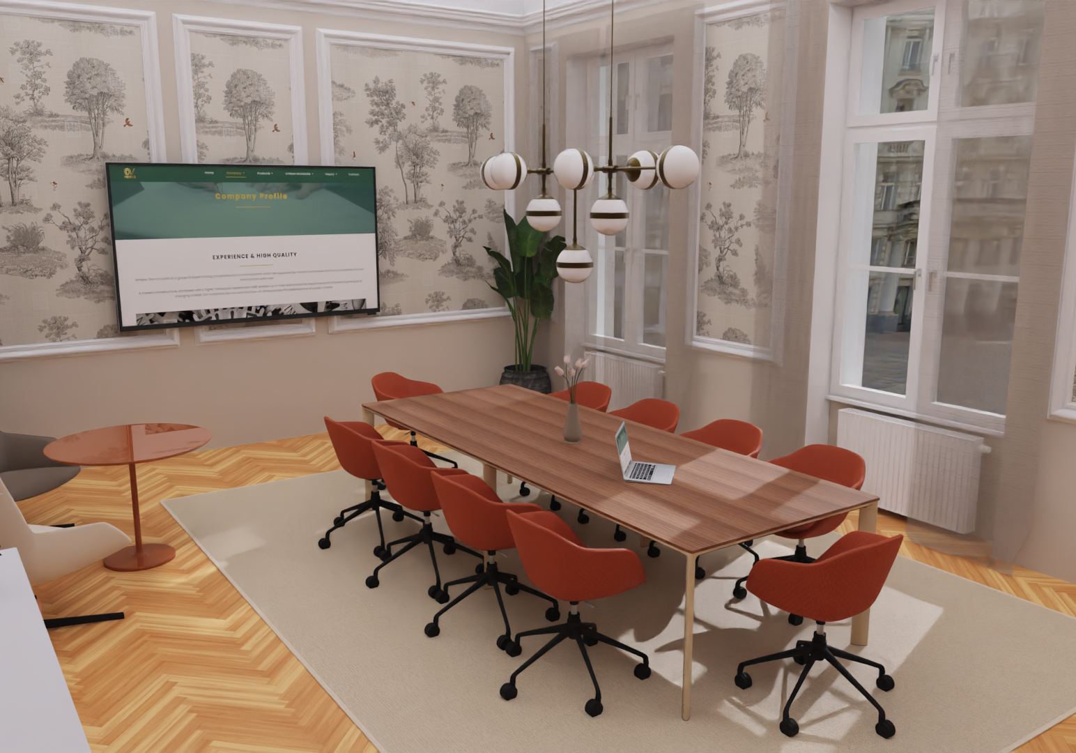 3D Visualisierung Bürokonzept 1010 Wien Konferenzraum